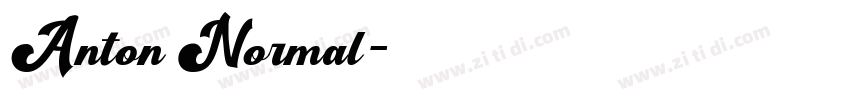 Anton Normal字体转换